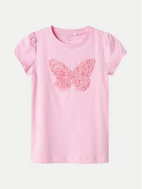 NAME IT NAME IT Тишърт Detsi 13240994 Розов Regular Fit