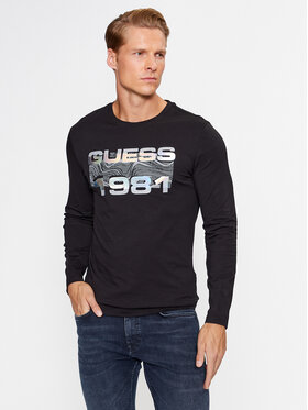 Guess Guess Longsleeve M3BI78 J1314 Schwarz Slim Fit