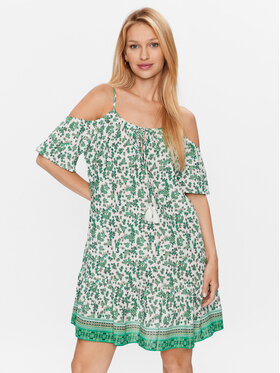 Vero Moda Vero Moda Poletna obleka Milan 10283061 Zelena Relaxed Fit