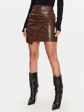 Guess Guess Fustă din piele W4BD61 WGIK0 Maro