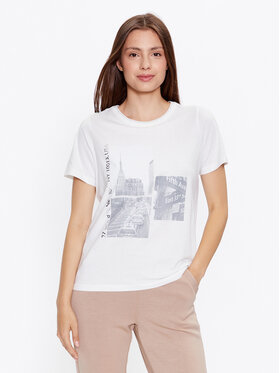 Fransa Fransa Тишърт 20611758 Бял Regular Fit