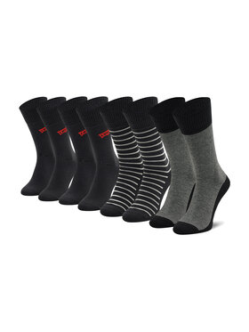 Levi's® Levi's® Súprava 4 párov vysokých ponožiek unisex 37157-0648 Čierna