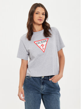 Guess Jeans Guess Jeans Póló W4YI73 K8HM0 Szürke Boxy Fit