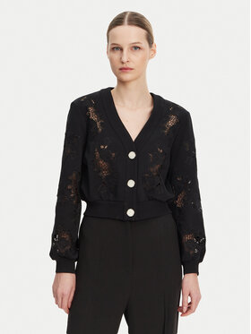 Guess Guess Strickjacke W5GQ11 KCWY1 Schwarz Regular Fit