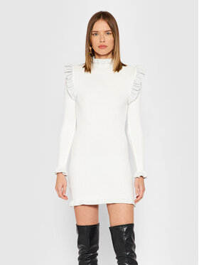 Rinascimento Rinascimento Trikotažinė suknelė CFM0010441003 Balta Slim Fit