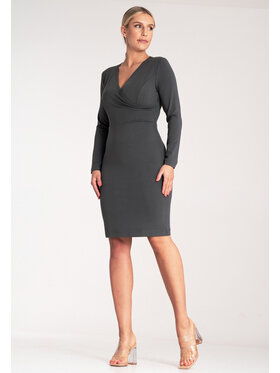 FIGL FIGL Sukienka codzienna M1078 Szary Regular Fit