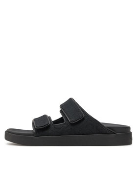 Calvin Klein Natikače Flat Adj Slide Mono Jacq HW0HW01955 Crna