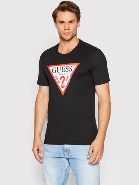 Guess Guess Marškinėliai M2YI71 I3Z11 Juoda Slim Fit