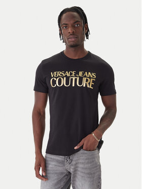 Versace Jeans Couture Versace Jeans Couture Tričko 79GAHT05 CJ00T Čierna Regular Fit