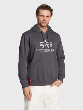 Alpha Industries Alpha Industries Džemperis ar kapuci Basic Reflective Print 178312RP Pelēks Regular Fit