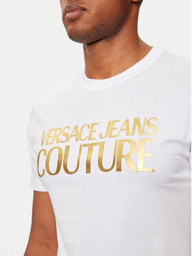 Versace Jeans Couture T-shirt 77GAHT05 Bijela Regular Fit