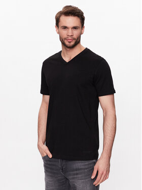 Volcano Volcano Tričko Slit M02370-S23 Čierna Regular Fit