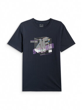 4F 4F T-Shirt IN MOTION Granatowy Regular Fit