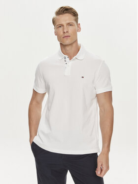 Tommy Hilfiger Tommy Hilfiger Tricou polo Palm Under Collar MW0MW34738 Alb Regular Fit