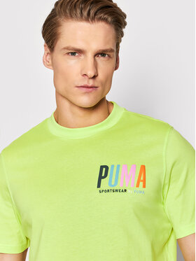 Puma Majica SWxP Graphic 533623 Rumena Regular Fit