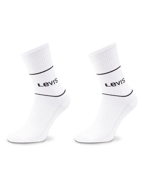 Levi's® Levi's® Σετ 2 ζευγάρια ψηλές κάλτσες unisex 701210567 Λευκό