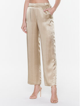 Max Mara Leisure Max Mara Leisure Текстилни панталони Fischio 23313101 Златист Relaxed Fit