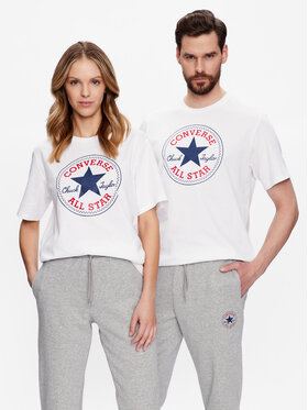 Converse Converse T-shirt Unisex Go To All Star Patch 10025459-A03 Bianco Standard Fit