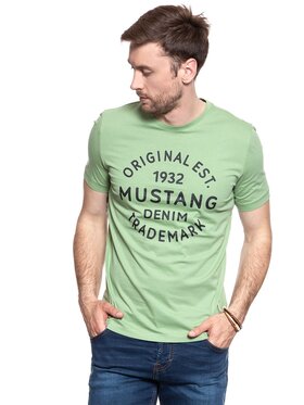 Mustang Mustang T-shirt LOGO T-SHIRT Verde Regular Fit