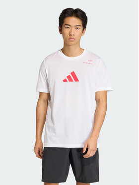 adidas adidas Koszulka techniczna 161661 Biały Regular Fit