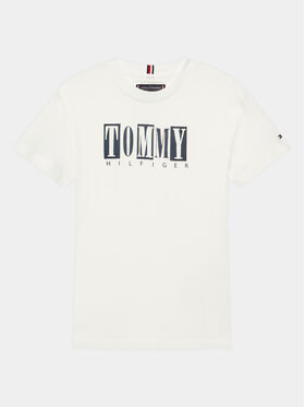 Tommy Hilfiger Tommy Hilfiger T-Shirt KB0KB08213 D Biały Regular Fit
