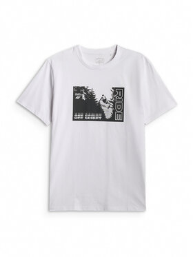 4F 4F T-Shirt WHEEL & WAVE Biały Relaxed Fit