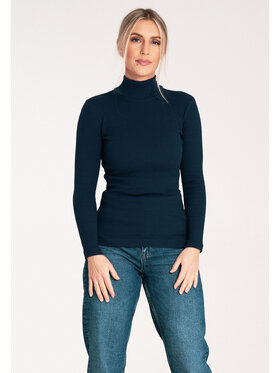 FIGL FIGL Bluzka M1058 Granatowy Fitted Fit