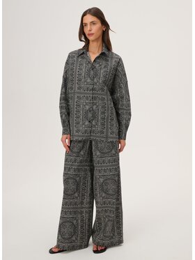 LEBRAND LEBRAND Spodnie damskie Flore Czarny Regular Fit