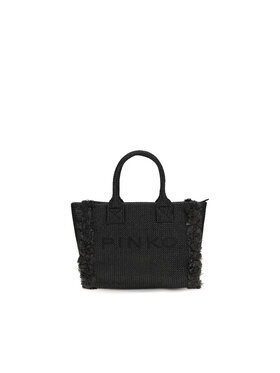 PINKO PINKO Torebka Black Raffia Shoulder Czarny