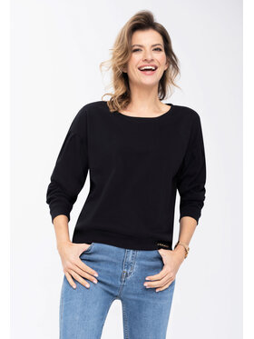Volcano Volcano Bluzka L-MARBEL Czarny Casual Fit