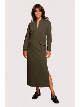 BeWear BeWear Úpletové šaty B242 Zelená Comfort Fit