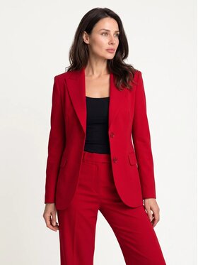 Willsoor Willsoor Marynarka 68283 Czerwony Slim Fit