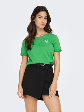 ONLY ONLY T-Shirt Kita 15244714 Zielony Regular Fit