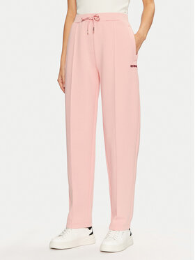 Guess Guess Kalhoty z materiálu V5RB01 KCLD1 Růžová Regular Fit