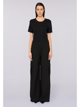 Trussardi Trussardi Spodnie materiałowe P234A002305N033 Czarny Over Fit