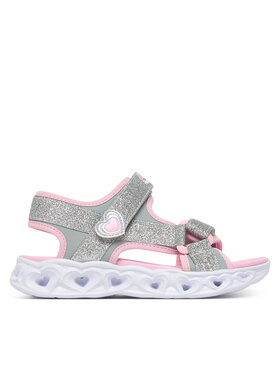 Skechers Skechers Босоніжки S-Lights: Heart Lights Sandal - Sugar Sparks 303114L/SLPK Срібний