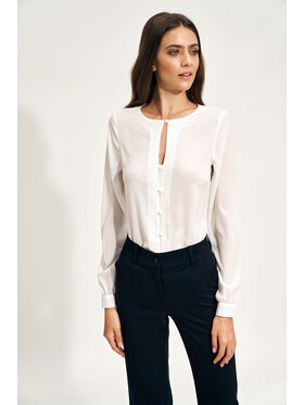 NIFE NIFE Bluzka Bluzka Écru Classic Fit