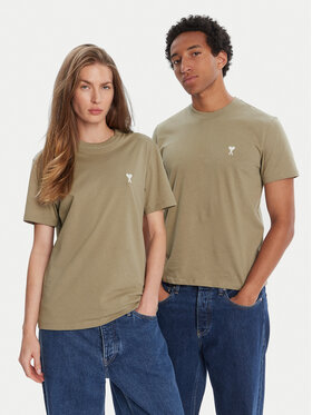 AMI PARIS AMI PARIS T-Shirt HTS060.724 Χακί Regular Fit