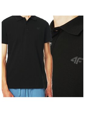 4F 4F Polokošeľa 4FWSS25TPTSM704-20S Čierna Regular Fit