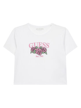 Guess Guess Tričko J6RI06 K6YW4 Biela Regular Fit