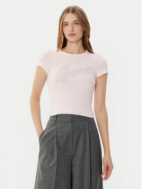 Guess Guess T-Shirt W5RI68KA0H1 Rosa Slim Fit