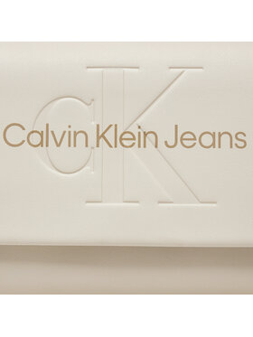 Calvin Klein Jeans Ročna Torba Sculpted Ew Flap Wichain25 Mono K60K612221 Écru