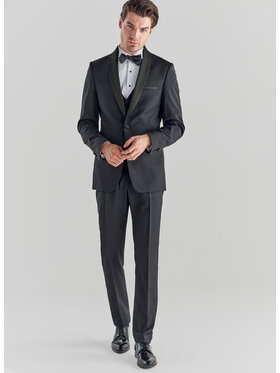 Pako Lorente Pako Lorente Spodnie garniturowe P000B-6S-001 Czarny Slim Fit