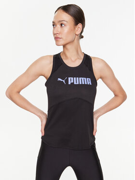 Puma Puma Тениска от техническо трико Fit Logo 522180 Черен Regular Fit