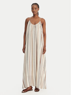 Eleh Eleh Sukienka letnia SS260133 Écru Relaxed Fit