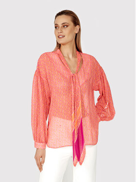 Simple Simple Блуза KOD012 Розов Relaxed Fit