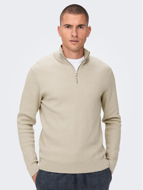 Only & Sons Only & Sons Kampsun 22023210 Beež Regular Fit