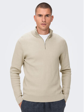 Only & Sons Only & Sons Sweter 22023210 Beżowy Regular Fit