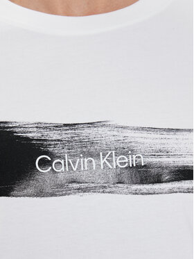 Calvin Klein T-shirt Brush Logo K10K113113 Bijela Regular Fit