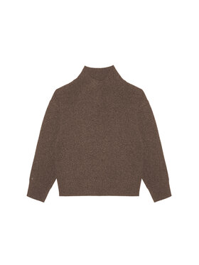 B SIDES B SIDES Golf WYSOKI MERINO Beżowy Regular Fit